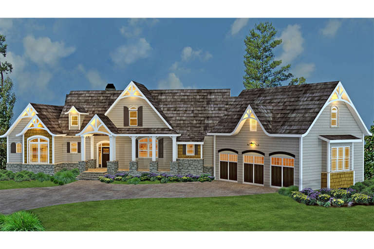 Craftsman House Plan #4195-00015 Elevation Photo