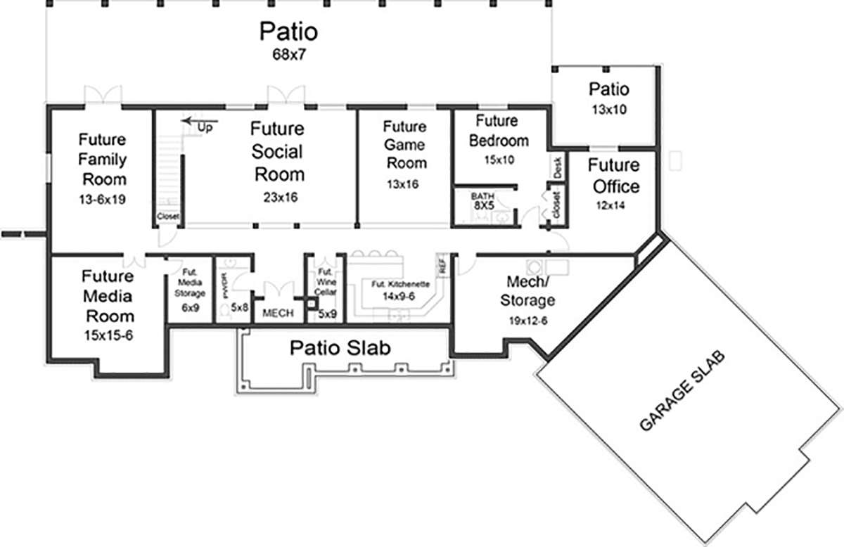 Basement  for House Plan #4195-00015
