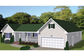Ranch House Plan #526-00023 Elevation Photo
