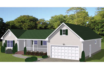 Ranch House Plan #526-00023 Elevation Photo