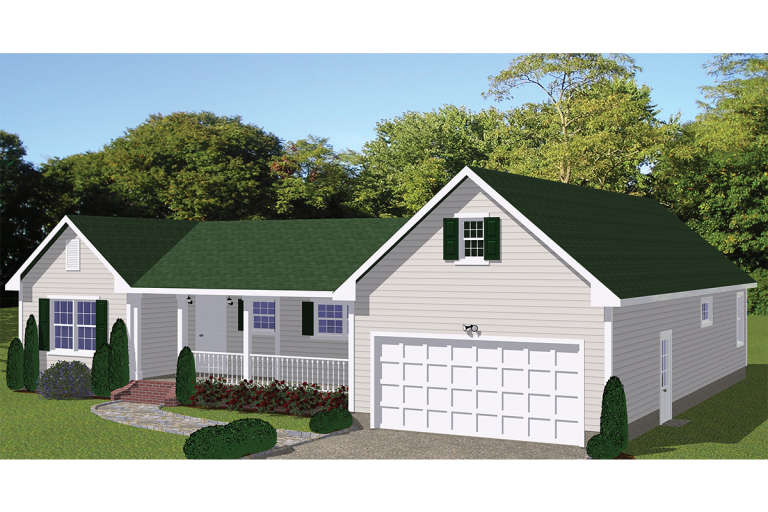 Ranch House Plan #526-00023 Elevation Photo