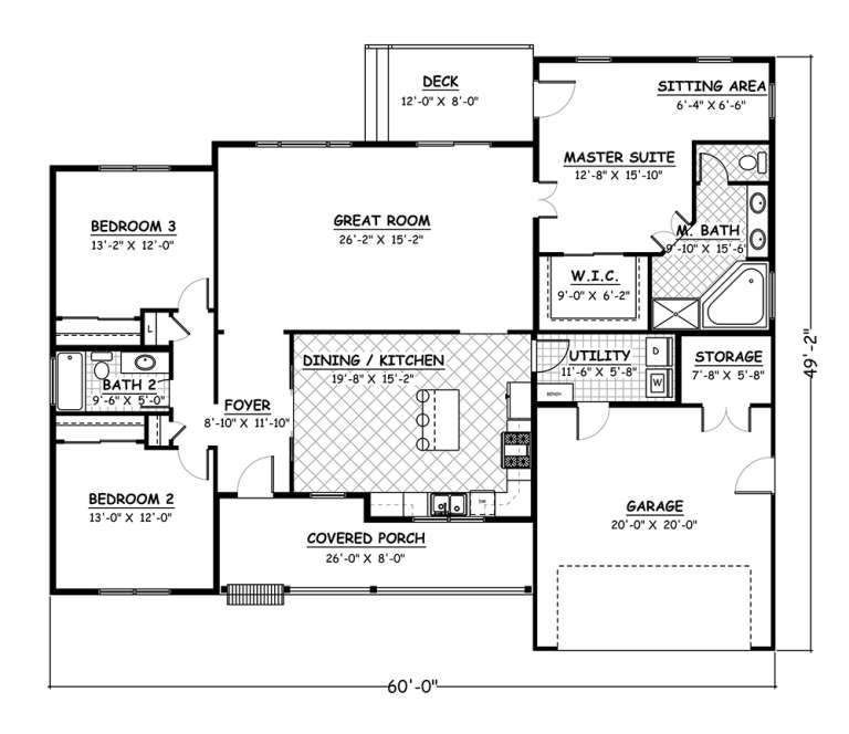 House Plan House Plan #18848 Drawing 1