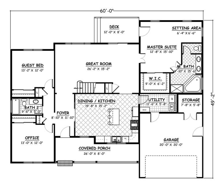 House Plan House Plan #18849 Drawing 1