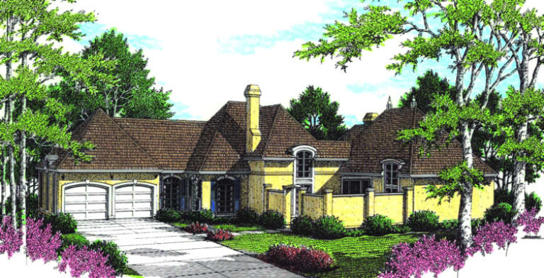 European House Plan #048-00142 Elevation Photo