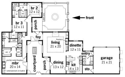 Floorplan1 for House Plan #048-00142