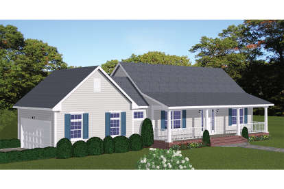 2 Bed, 2 Bath, 1085 Square Foot House Plan - #526-00025