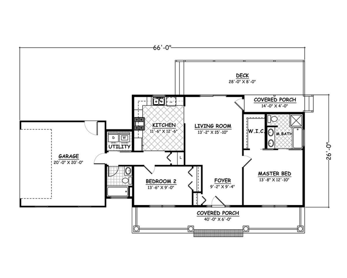 Floorplan 1 for House Plan #526-00025