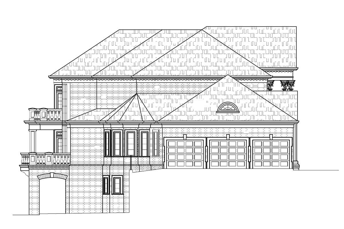 Classical House Plan #4195-00016 Elevation Photo