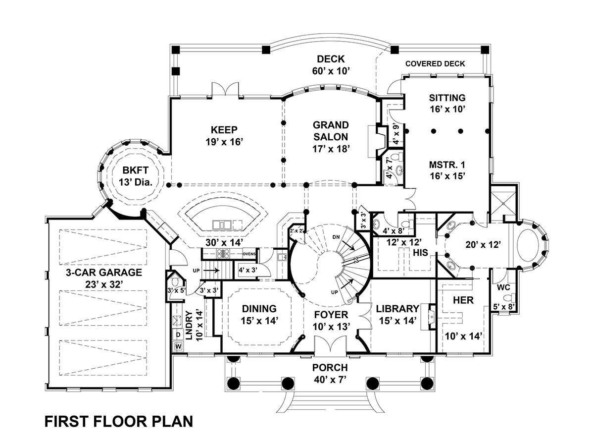 First Floor for House Plan #4195-00016