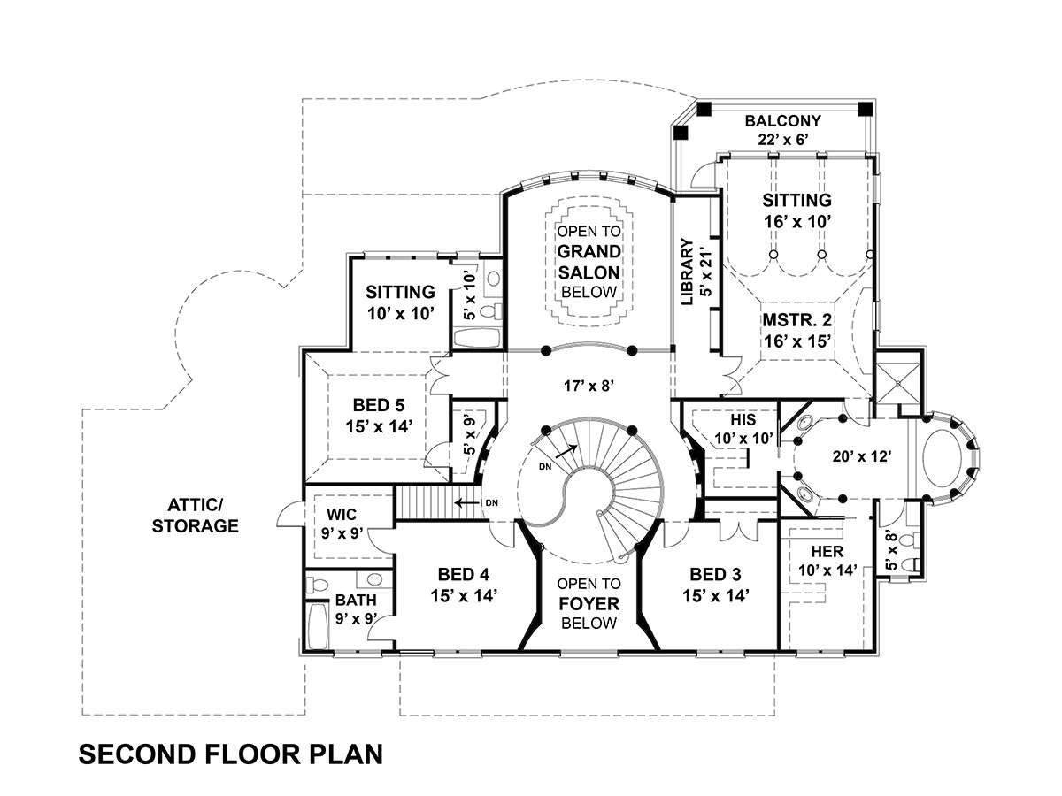 Second Floor for House Plan #4195-00016