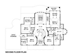 Second Floor for House Plan #4195-00016