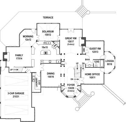 First Floor for House Plan #4195-00017