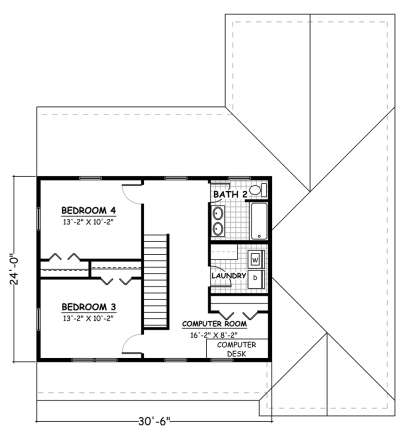 Floorplan 2 for House Plan #526-00027