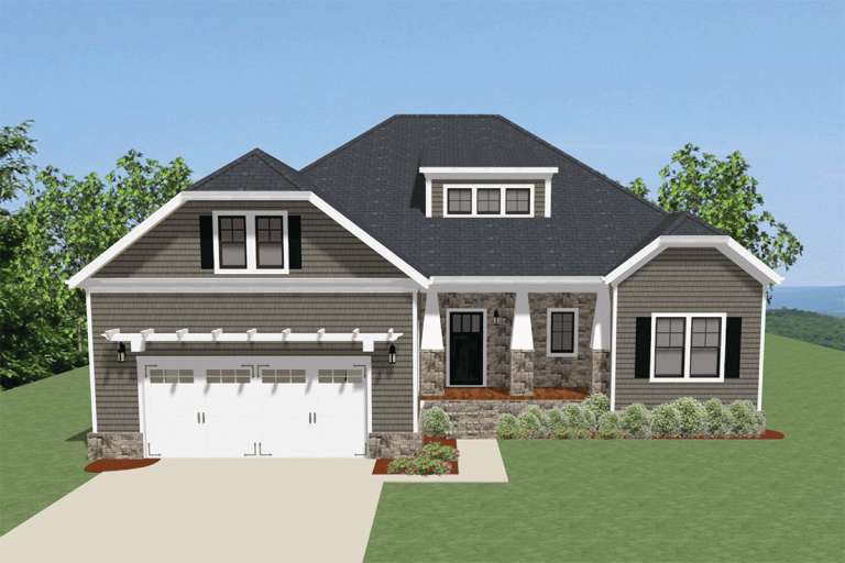 Craftsman House Plan #6849-00041 Elevation Photo