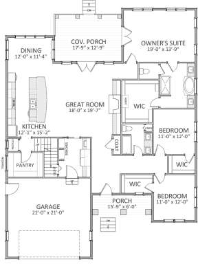 Floorplan 1 for House Plan #6849-00041