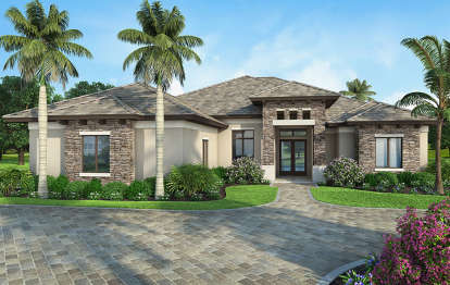 Florida House Plan #207-00054 Elevation Photo