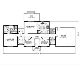 Floorplan 1 for House Plan #526-00028