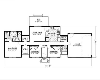 Floorplan 1 for House Plan #526-00028