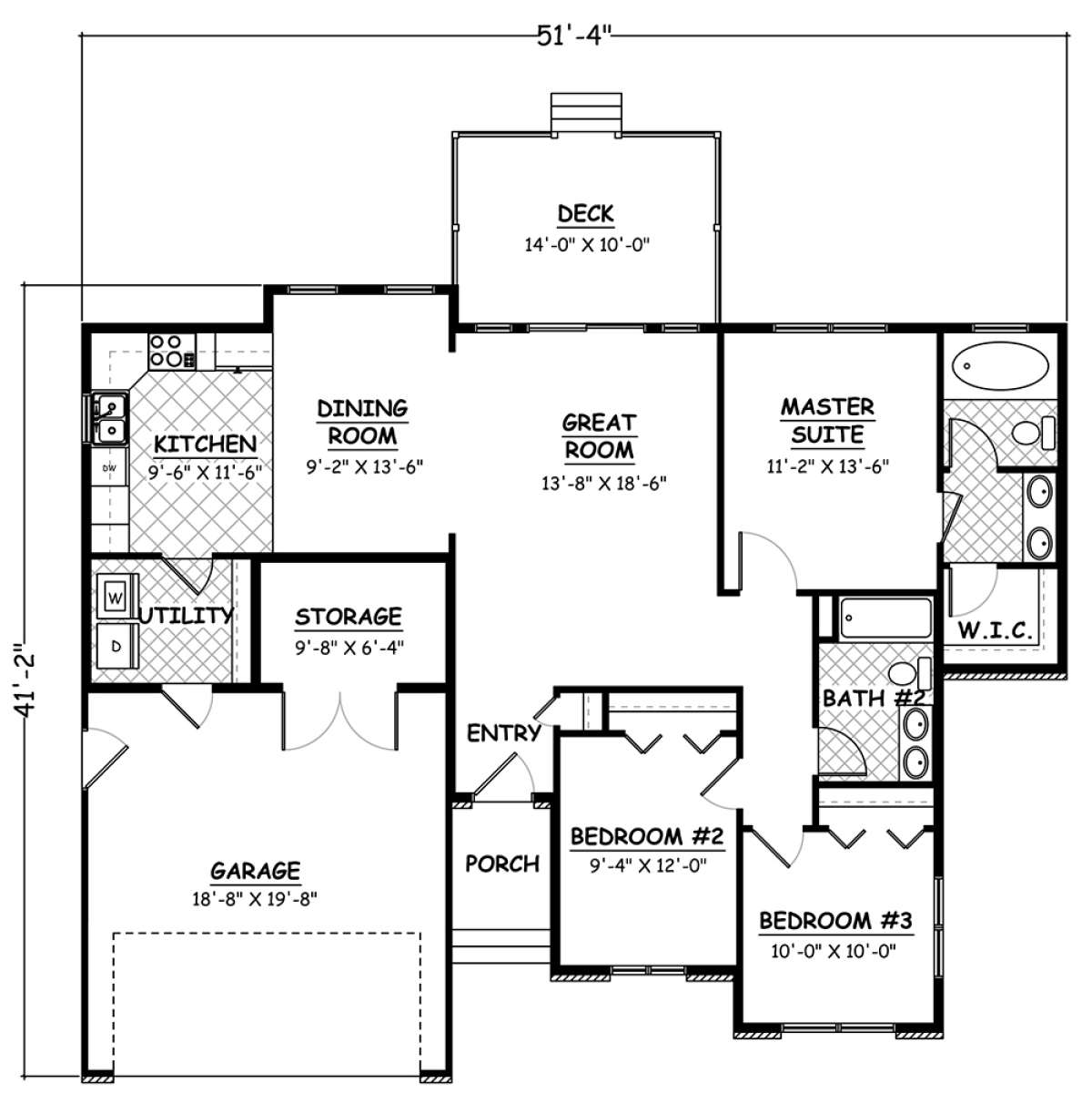 Floorplan 1 for House Plan #526-00031