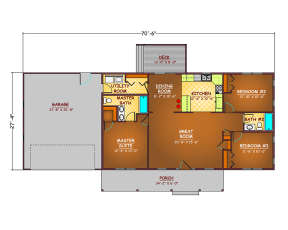 Floorplan 1 for House Plan #526-00033