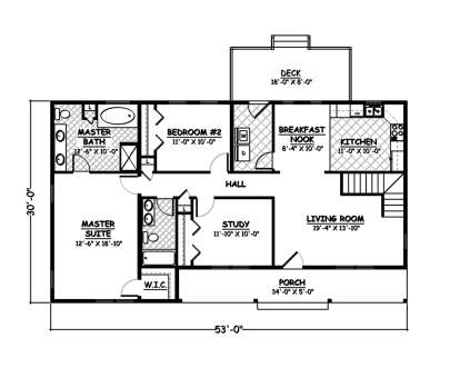 Floorplan 1 for House Plan #526-00036