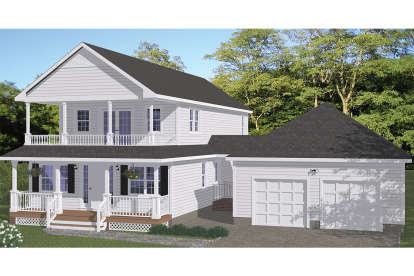 Farmhouse House Plan #526-00038 Elevation Photo