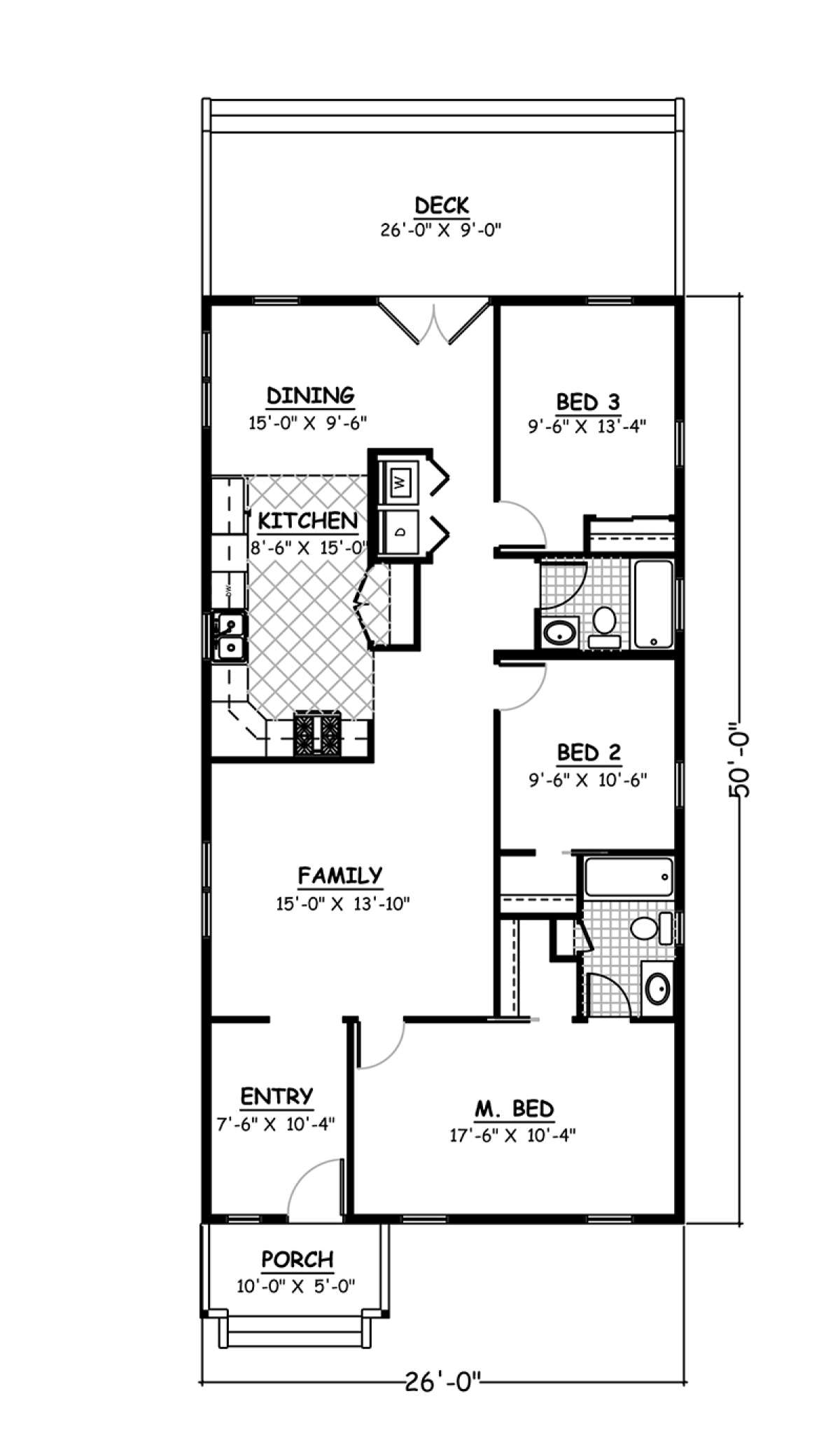 Floorplan 1 for House Plan #526-00041