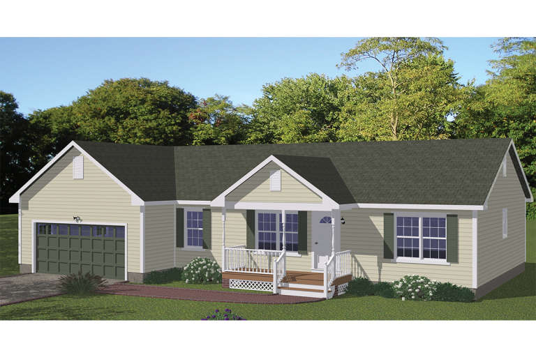Ranch House Plan #526-00042 Elevation Photo