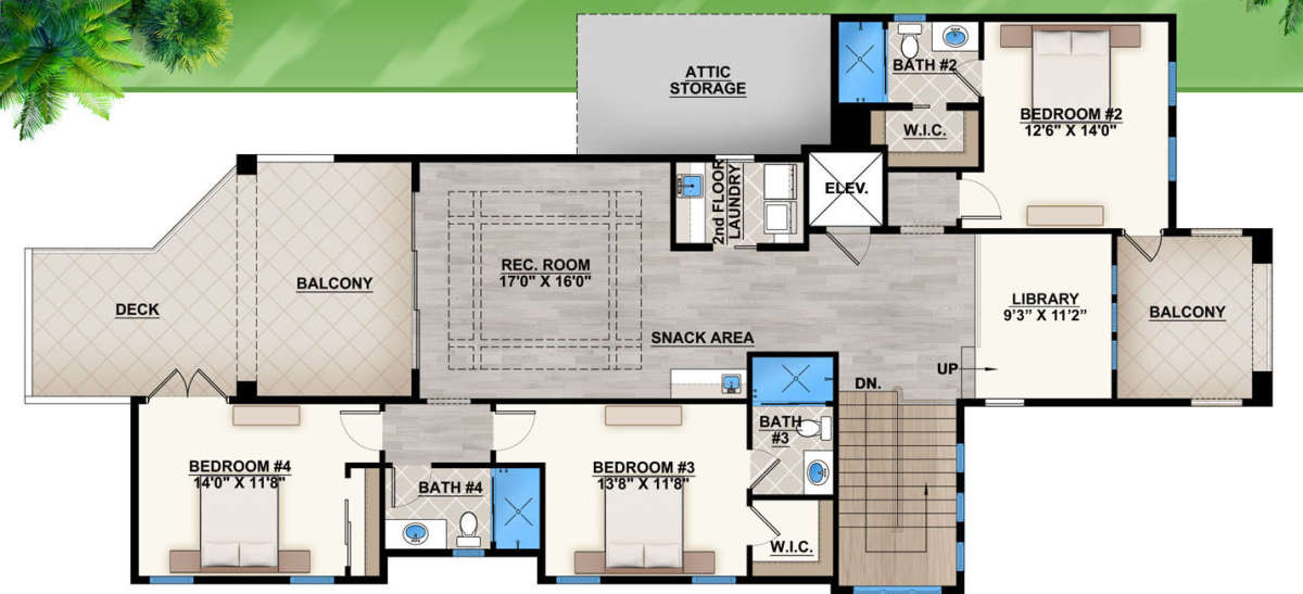 Floorplan 2 for House Plan #207-00060
