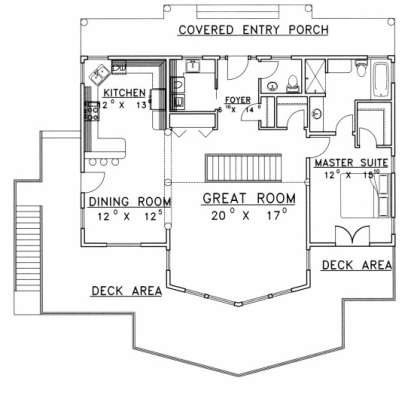 Main Floor for House Plan #039-00480