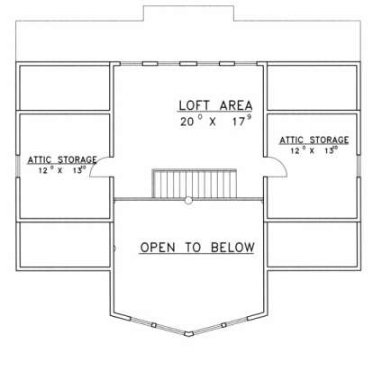 Loft Floor for House Plan #039-00480