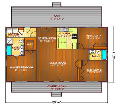 Floorplan 1 for House Plan #526-00045