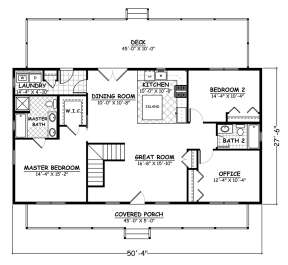 Floorplan 1 for House Plan #526-00046