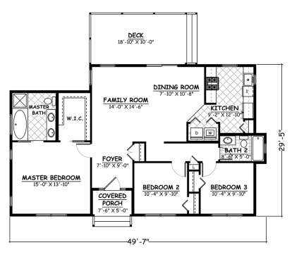 Floorplan 1 for House Plan #526-00047