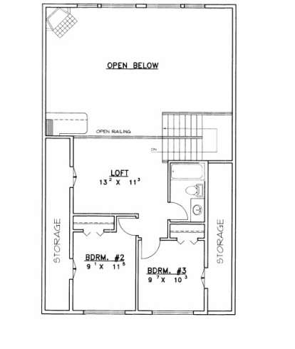 Third Floor for House Plan #039-00481