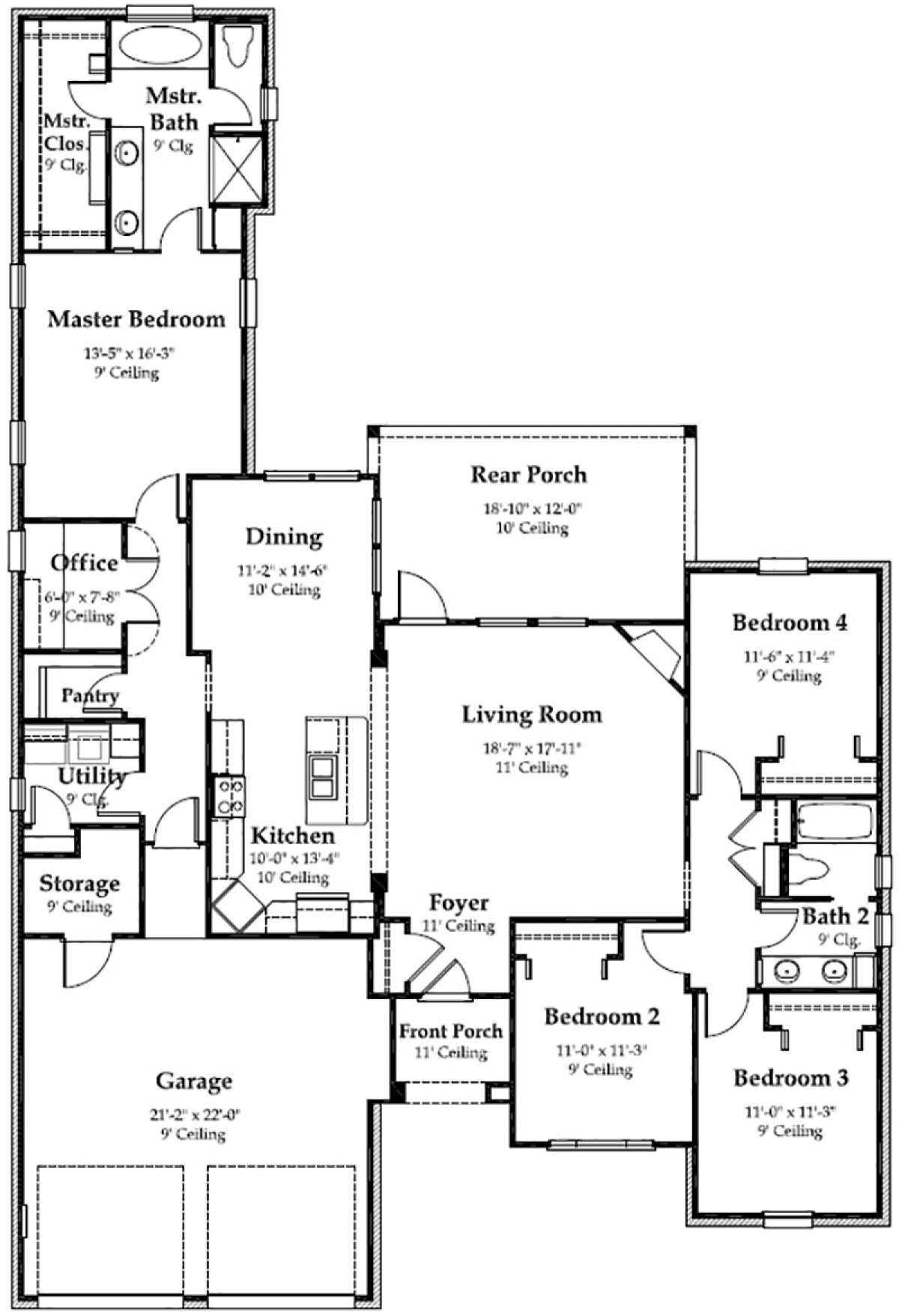Floorplan 1 for House Plan #7516-00010