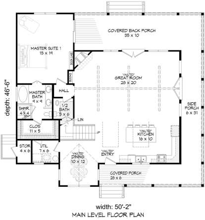 First Floor for House Plan #940-00072