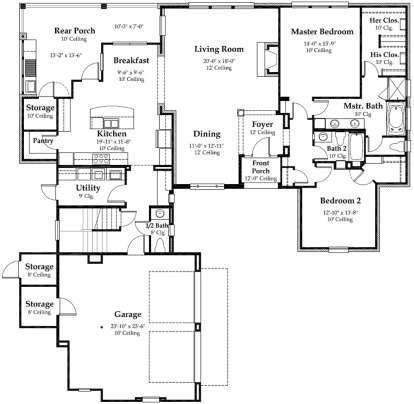 First Floor for House Plan #7516-00015