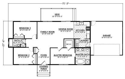 Floorplan 1 for House Plan #526-00054