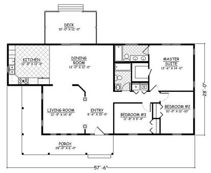 Floorplan 1 for House Plan #526-00055