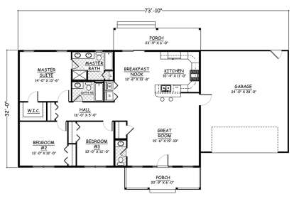 Floorplan1 for House Plan #526-00059