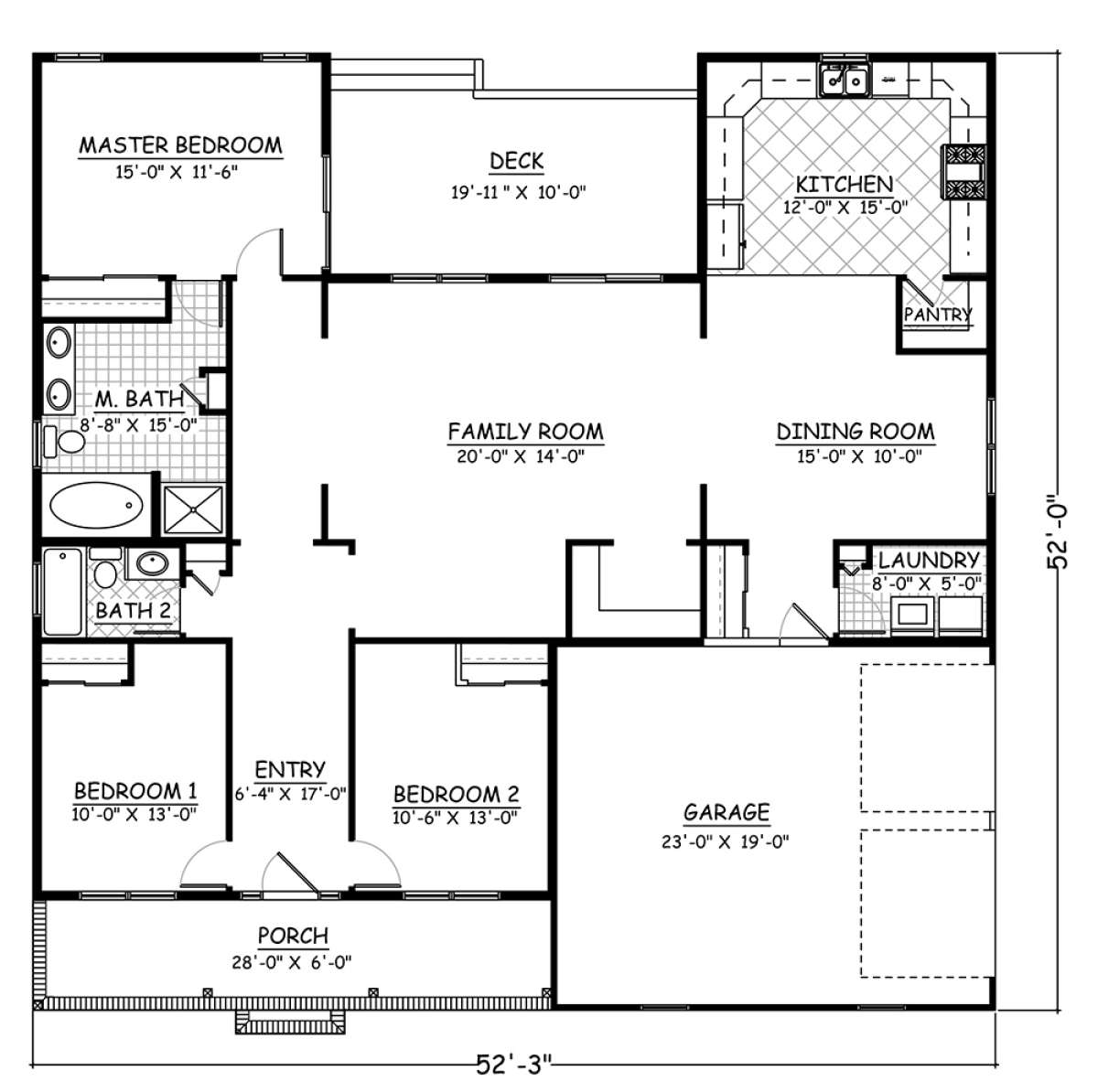 Floorplan 1 for House Plan #526-00060