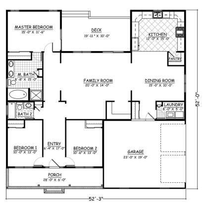 Floorplan 1 for House Plan #526-00060