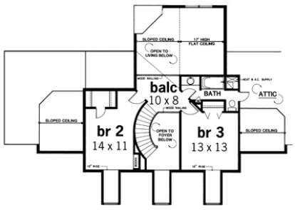 Floorplan 2 for House Plan #048-00147