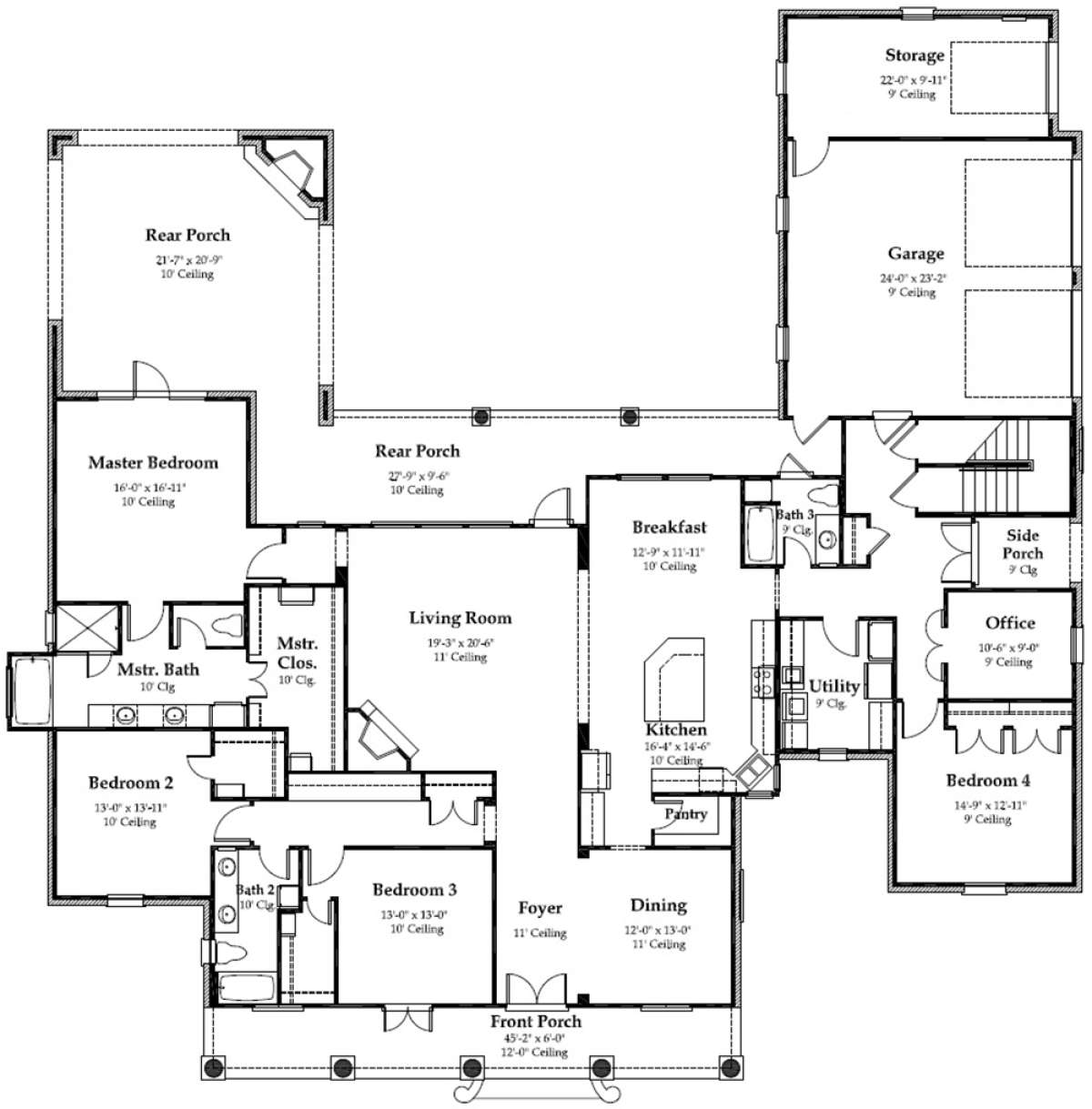 First Floor for House Plan #7516-00017