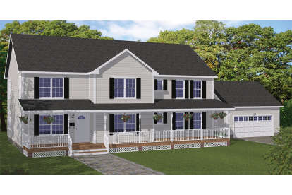 5 Bed, 3 Bath, 3552 Square Foot House Plan - #526-00063