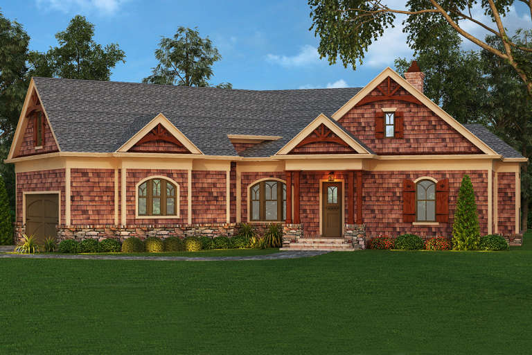 Craftsman House Plan #4195-00019 Elevation Photo