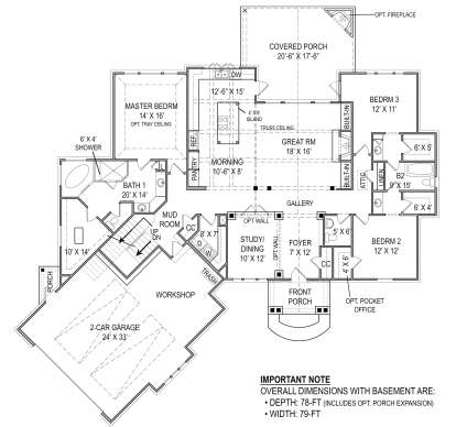 Main Floor for House Plan #4195-00019