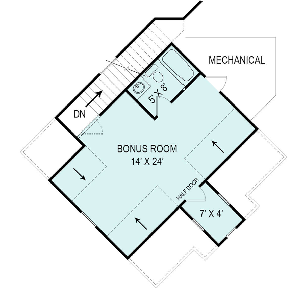 Bonus Room for House Plan #4195-00019