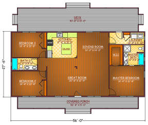 Floorplan 1 for House Plan #526-00064